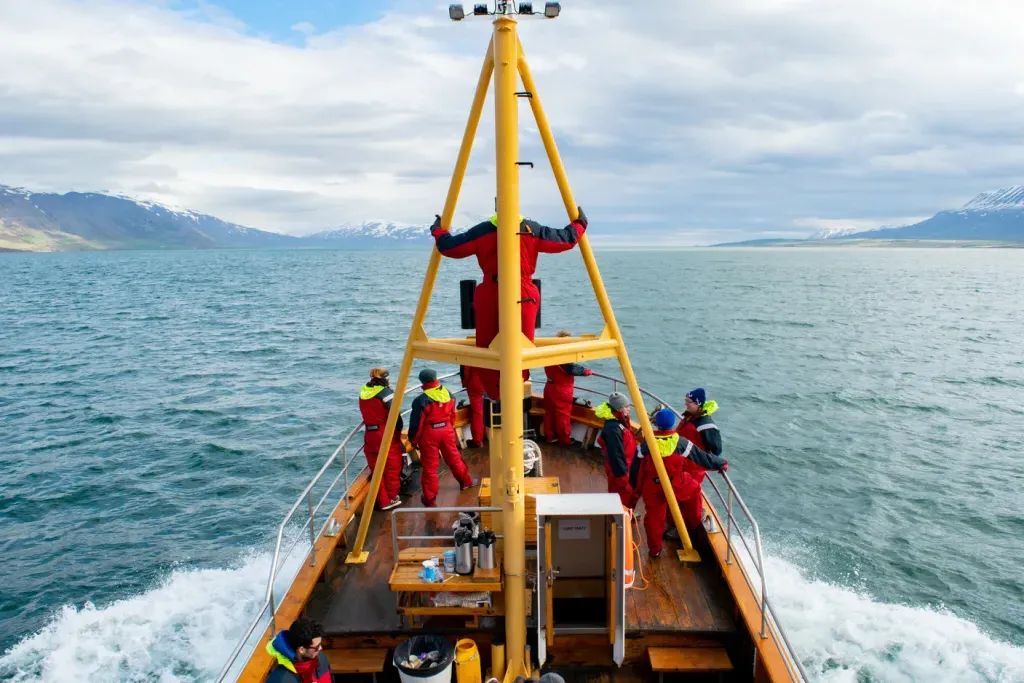 On a boat in Iceland Travel Course