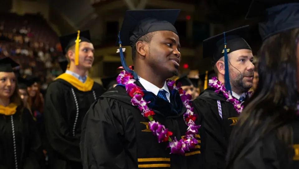 U N E undergraduate students at the 2022 commencement ceremony